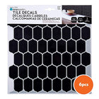 Truu Design Oval Peel and Stick Wall Tiles, 10 x 10 inches, Black, 6 Pieces-4