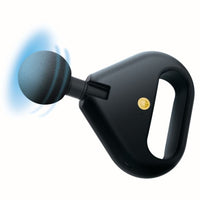 Lomi Mini Cordless Percussion Gun Massager - 3 Interchangeable Heads - Black-2 intensity levels