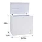 Koolatron 6.9 Cu. Ft. Chest Freezer  (KTCF195)-Easy-to-clean interior