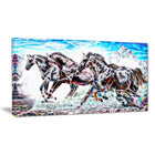 Designart Stampede Horse Animal Art Canvas, Multiple Sizes, (PT2429-32-16)-Print