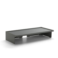 Poppin Monitor Riser - Dark Grey-Raise your monitor to a comfortable viewing height with this monitor riser
