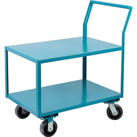Kleton Heavy-Duty Low Profile Shop Carts, Capacity: 2400 Lbs., Overall Height: 41", Overall Depth: 30"-No. of Shelves: 2