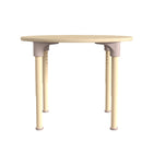 Flash Furniture Bright Beginnings 33" Round Commercial Grade Wooden Adjustable Height Classroom Activity Table - Beech-Kid-Friendly Design with Rounded Safety Corners