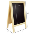 Eddie's Large Countertop Chalkboard - 9"H x 6-1/2"W - Black & Natural Wood - 4 Pack-12-1/2" high countertop chalkboard easel