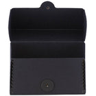 JAM Paper Kraft Chipboard Portfolio, Button and String Tie Closure, Small Wide, 4.25 x 6.25 x 2, Black Kraft, 2 Pack (3536844g)-Finish: Crocodile