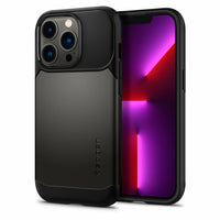 Spigen Slim Armor Mag Case for iPhone 13 Pro - Gunmetal-Protective shock-absorbent interior and rigid exterior.
