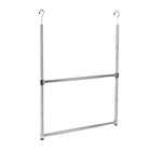 Oceanstar 2-Tier Portable Adjustable Closet Hanger Rod, Chrome-2 hangers to hang on any standard closet rod