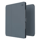 Speck Balance Folio Case with Microban for 12.9" iPad Pro (2018-2022) - Stormy Grey/Charcoal-Locking clasp ensures the cover stays securely closed