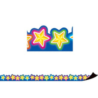 Teacher Created Resources Magnetic Borders, Neon Stars, 36 Pack-Create fresh looks for bulletin boards, windows, walls, and class projects with borders and trimmers