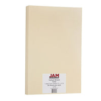 JAM Paper Vellum Bristol Legal Cardstock, 8.5 x 14, 67lb Ivory, 50 Pack (16928438)-Ivory card stock for scrapbooking and creating posters
