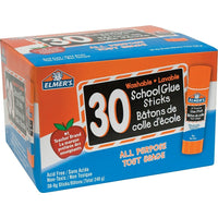 Elmer's All Purpose Glue Sticks - 8g - 30 Pack-Elmer's all purpose school glue sticks have a clean, smooth application
