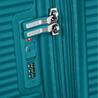 American Tourister Curio Spinner Luggage - Expandable - Medium - Jade Green-Retracting top and side carry-handles stay close to the case to protect against damage