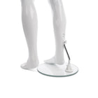 Can-Bramar PL Adult 2-in-1 Full Body and Headless Male Unbreakable Mannequin  - 73"H - Glass Base -  Glossy White-The arms and head of the mannequin are adjustable: The head can turn 360°, so you can easily position it to any posture you like to showcase your products effectively