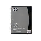 Hilroy 3-Subject Notebook, Ruled, 3-Hole Punched, Assorted Colours, 10-1/2" x 8", 300 Pages-Heavy-duty manila paper dividers between sections keep subjects separate