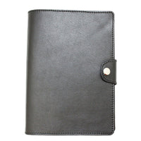 Ashlin Porchia Medium Journal With Snap, Black (P9088-18-01)-Luxurious lined interior.