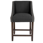 Flash Furniture Carmel Series 24" High Transitional Walnut Counter Height Stools - 2 Pack-Set of 2 Transitional Style Stools