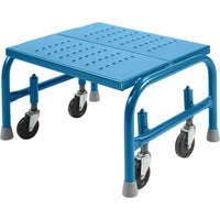 Kleton Rolling Step Stands, 1 Steps, 24" Step Width, 12" Platform Height, Steel-Frame Material: Steel