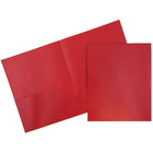 JAM Paper Plastic 2 Pocket School POP Folders, Red, 96 Pack-Red Plastic Folders