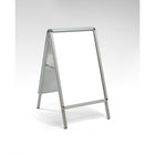 SECO Indoor/Outdoor Sidewalk Sign, Snap A-Frame, 22" x 28", Silver-Back panel is galvanized steel and the front sheet is non-reflective PVC