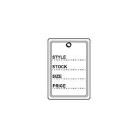Wamaco Retail Tag E 1-3/8" W x 2" H - 1000 Pack-Use for inventory decription and pricing