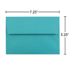 JAM Paper A7 Invitation Envelopes, 5.25 x 7.25, Brite Hue Sea Blue Recycled, 100 Pack (27785g)-Opening: Booklet
