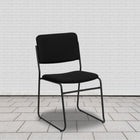 Flash Furniture HERCULES Series High Density Black Fabric Stacking Chair with Sled Base-17 Gauge Steel Frame