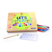 Beleduc Melody Box Let's Play! Game-High-quality wooden box with 39 sound pipes