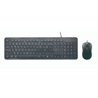 Basic Tech - Clavier à disposition en français et souris filaires noirs-Branchez-les à n’importe quel port USB pour une connexion et un rendement fiables