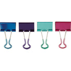 Staples SoftGrip Binder Clips - Medium 1-1/4" - Assorted Metallic Colours - 10 Pack-Packaged in a reusable plastic bag for easy storage and refill
