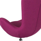 Flash Furniture Egg Series Magenta Fabric Side Reception Chair-Lumbar Pillow