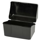 Staples Index Card Box - 4" x 6" - Black-Built-in notches hold cards in position for easier access