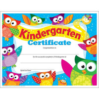 Trend Enterprises 8 1/2" x 11" Owl Stars Kindergarten Certificate, 180 Pack (T-17009)-Age group and grade: Ages 5 - 6 years and grade kindergarten