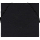 JAM Paper Porte-documents avec pochette à CD et fermeture à élastique, 5 x 5 5/8 x 3/8 po, noir kraft, 4/paquet-Noir kraft