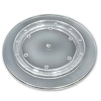 Azar Displays 15" Plastic Revolving Display, Sloped Base, Clear (610115-CLR)-Made from plastic