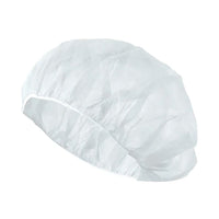 Forcefield Polypropylene Bouffant Cap - 24" - Folded Packing - White - 100 Pack-Single-use
