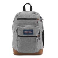 Jansport Cool Student Backpack, Grey Letterman Poly-Ergonomic S-curve shoulder straps, web haul handle, zip closure