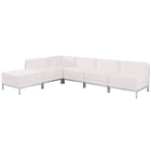 Flash Furniture HERCULES Imagination Melrose LeatherSoft Sectional Configuration - 6 Pieces - White-Add on pieces as your business grows