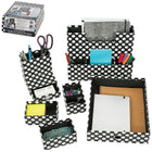 Merangue – Ensemble d'accessoires de bureau en papier, 6 pièces, motif petits pois-Ensemble d'accessoires de bureau tout-en-un, motif tendance