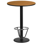 Flash Furniture Laminate 24" Round Base Round Table, Natural (XURD24NTTR18B3F)-Bar height hospitality table