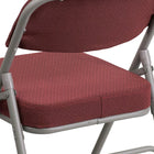 Flash Furniture – Chaise pliante HERCULES en métal à 3 barreaux et à 2 pivots, tissu bourgogne (AWMC320AFBG)-Cadre à entretoises triples incurvées