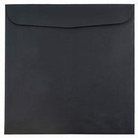 JAM Paper 9.5 x 9.5 Square Envelopes, Black Linen Recycled, 1000 Pack (V01216B)-Black