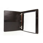 Ashlin LORENZ Executive 1.5" 3-Ring Binder, Black , (P7207B-08-01)-Black - MidnightFeaturing ASHLIN® Napoli Napa Leather. This is a full grain cowhide leather. This leather is a smooth and soft leather, with a matte finish. ASHLIN® products are crafted from 100% genuine leather.  ASHLIN® uses full grain leather, which is the ultimate quality in leather available.
