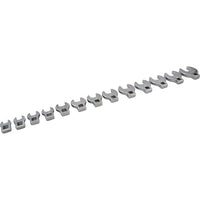 Gray Tools 13 Piece 3/8" Drive Metric, Mirror Chrome Open End, Crow foot Wrench Set, 10mm-24mm-Contains Sizes: 10, 11, 12, 13, 14, 15, 16, 17, 18, 19, 21, 22, 24mm.