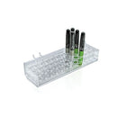Azar Displays 36 Round Slot Mascara & Cosmetic Tray For Pegboard, Slatwall/Counter Top, Clear, 2 Pack (225520)-2-1/8"H x 10-1/4"W x 3"D