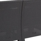 Flash Furniture Dark Gray Faux Rattan Loveseat with All-Weather Light Gray Cushions-CA117 Fire Retardant Foam