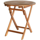 Cathay Importers Acacia Wood Folding Round Table, 27.5"Dia x 29"H-Oiled solid acacia wood Perfect for dining indoors and outdoors
