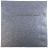 JAM Paper 6 x 6 Square Envelopes, Stardream Metallic Anthracite Black, 50 Pack (V018309I)-Anthracite stardream metallic envelope
