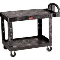 Rubbermaid, Chariot Utilitaire Robuste A/Tablette Plate - 4505-00, 2 Tiers, 17-1/4po x 38-1/10po x 38-1/2po, Capacité 500 Lb-Capacité 500 lb