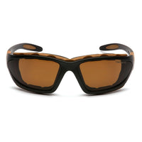 Carhartt – Lunettes de sécurité Cartage, bronze grès, 6/paquet-Verres en polycarbonate résistant aux égratignures avec monture noire/camouflage