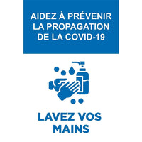 Mark Maker French Re-Stick Cling Vinyl 12" x 18" – Aidez à prévenir la Propagation de la COVID-19-French Re-Stick Cling Vinyl